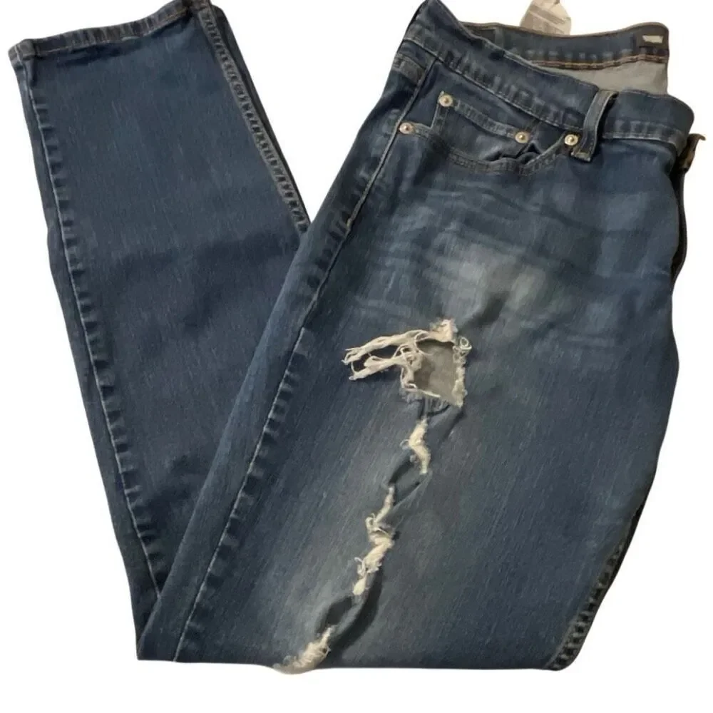 Levi’s 524 Too Super-low Womens Deconstructed Jeans - Picture 5 of 13